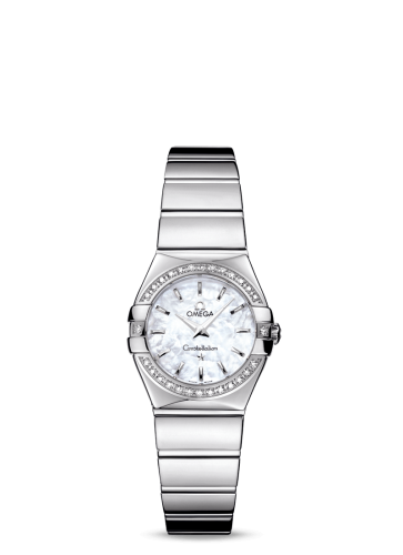 Omega Constellation Quartz 24 Polished Stainless Steel / Diamond Bezel / MOP